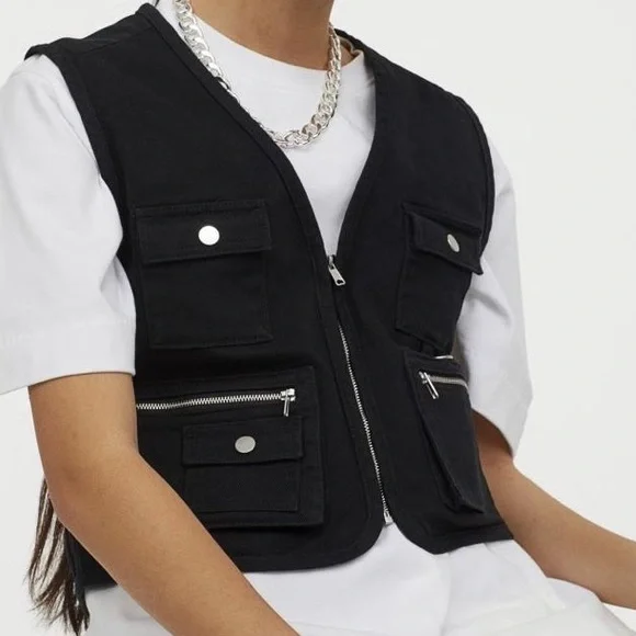 H&M Divided Multi Pocket Cargo Tactical Vest⌚️ - Picture 2 of 12